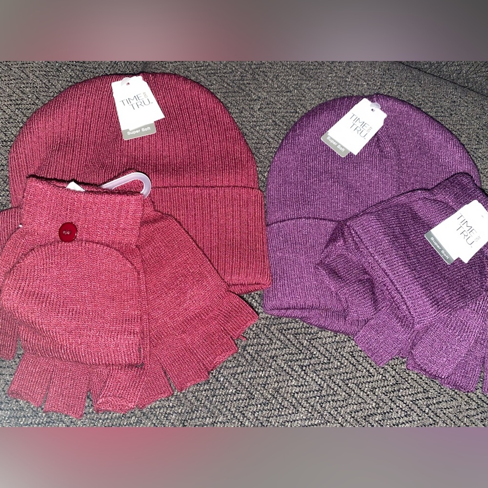 Winter hat and mitten sets